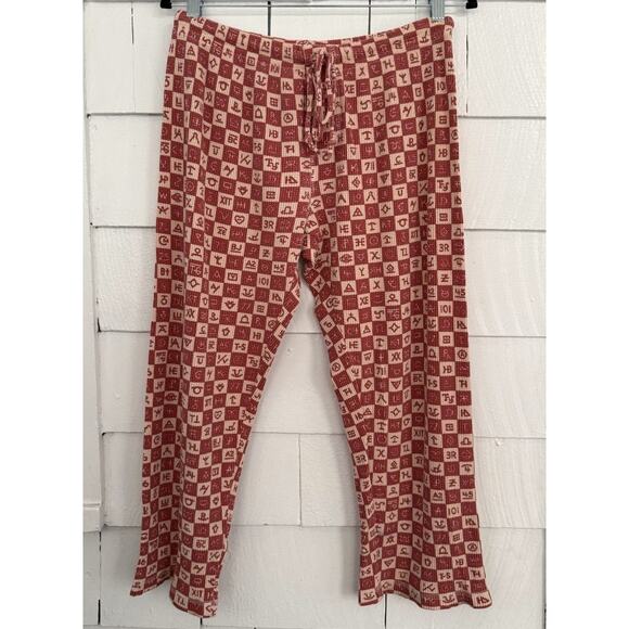 Rare! True Grit Sleep Women's L 2 Piece Brands Check Abstract Thermal Pajama Set - Picture 4 of 11